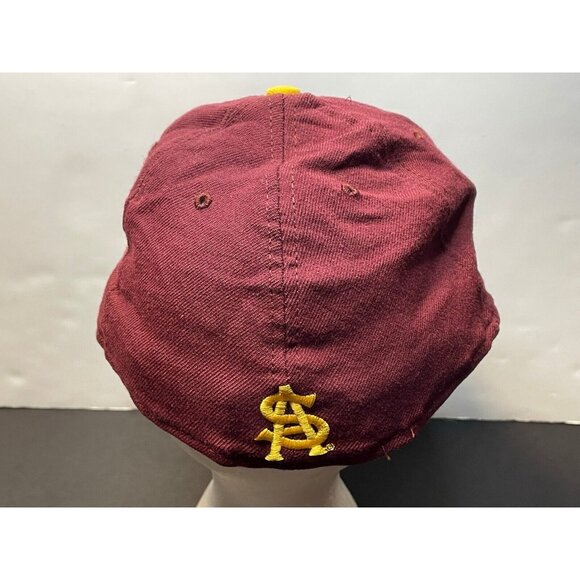 Arizona State Sun Devils New Era 59Fifty hat cap 7 5/8" wool red - Picture 3 of 9